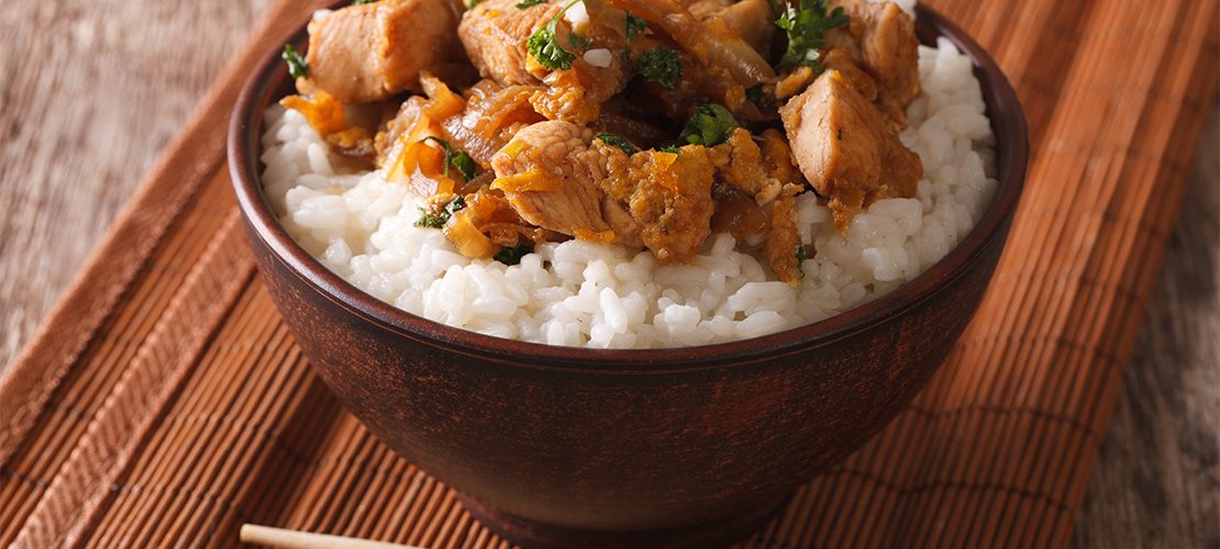 Photo donburi poulet