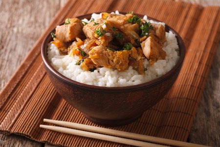 Photo donburi poulet