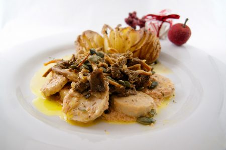 Recette: Chanterelles et boudin blanc, sauce foie gras, recette Noël, 50 ans,