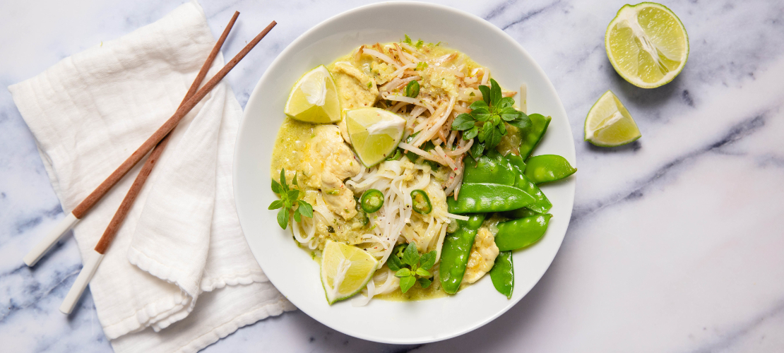 Soupe de nouilles au curry vert