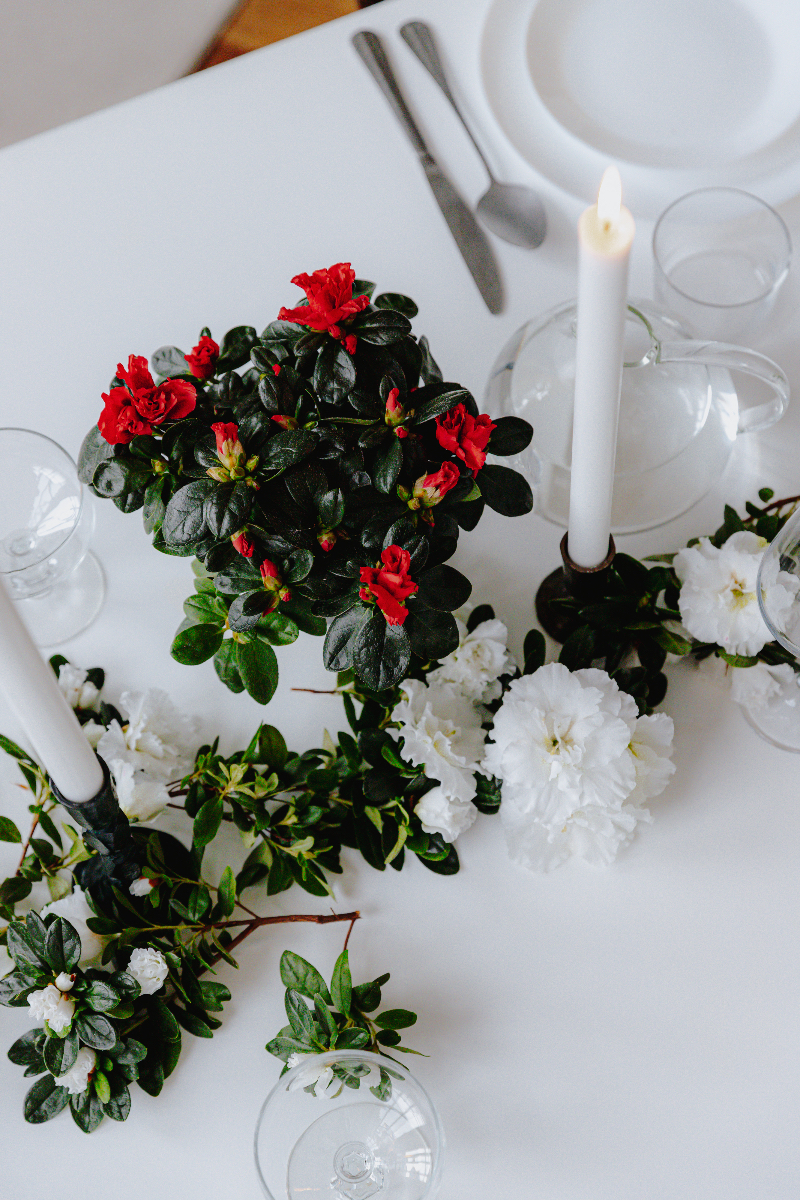 tafel decoreren bloemen